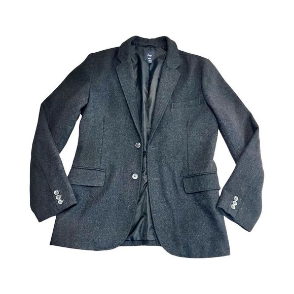 Gap Other - Gap Men's Gray Wool Blazer Jacket Size L Two-Button